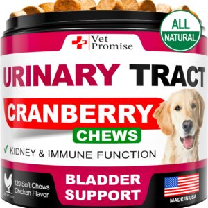 Dog UTI Treatment - Cranberry Supplement for Dogs UTI - Bladder Control for Dogs - Dog Urinary Tract Infection Treatment - UTI Medicine for Dogs - Dog Cranberry Supplement Vitamins Multivitamin Chews