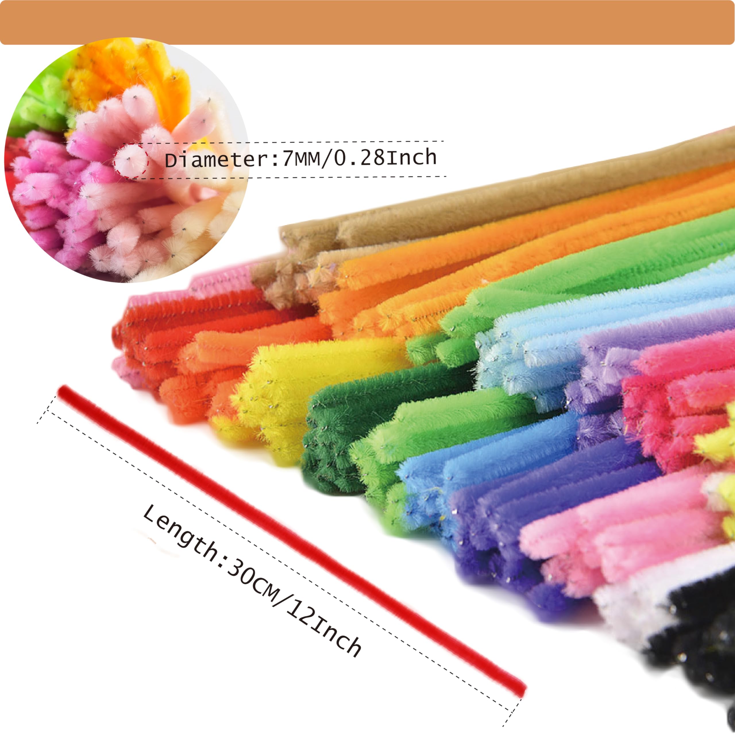 ESUOHYM 230PCS Upgraded 20 Colors Pipe Cleaners Craft Chenille Stems DIY Art Supplies Colorful Thick Fluffy Fuzzy Wire Sticks Bulk for Kids and Adults (20Colors)