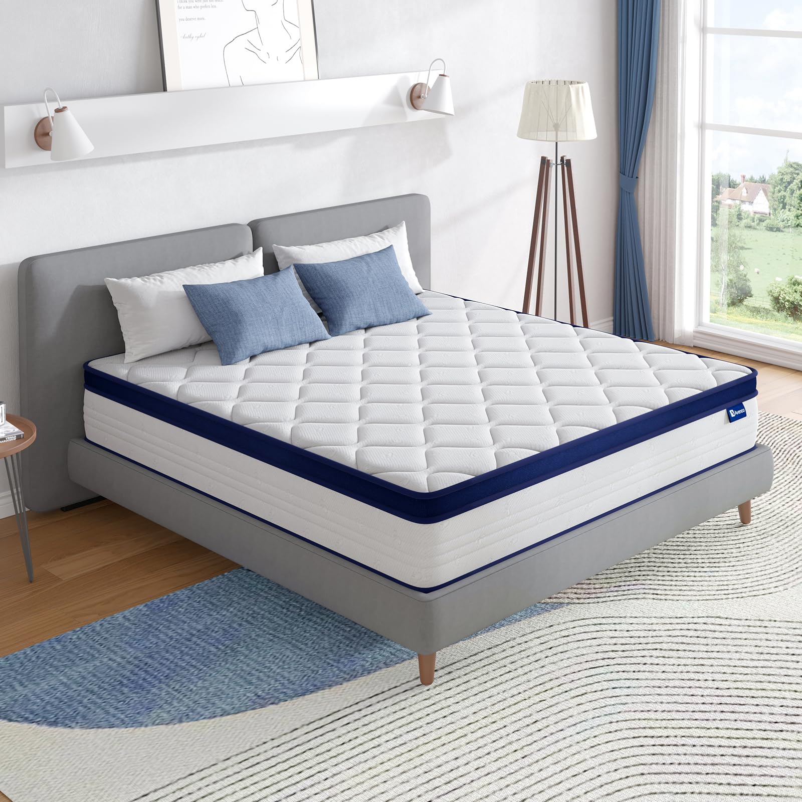 Avenco Full Mattress, 10 Inch Full Mattress in a Box, Hybrid Full Size Mattresses for Pain Relief & Motion Isolation, CertiPUR-US Certified Full Bed Mattress