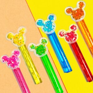 Generic Mouse Party Favors 24Pcs Glitter Mouse Bubble Wands for Kids Cute Mouse Ear Bubble Wand for Cartoon Mouse Theme Birthday Party Supplies Classroom Prizes Pinata Goodie Bag Stuffers Gifts