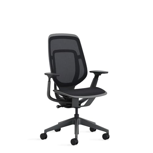 Steelcase Karman Mesh Ergonomic Desk Chair - Adjustable Desk Chair - 4 Points of Adjustability - Lumbar Support - Black Frame & Black Mesh