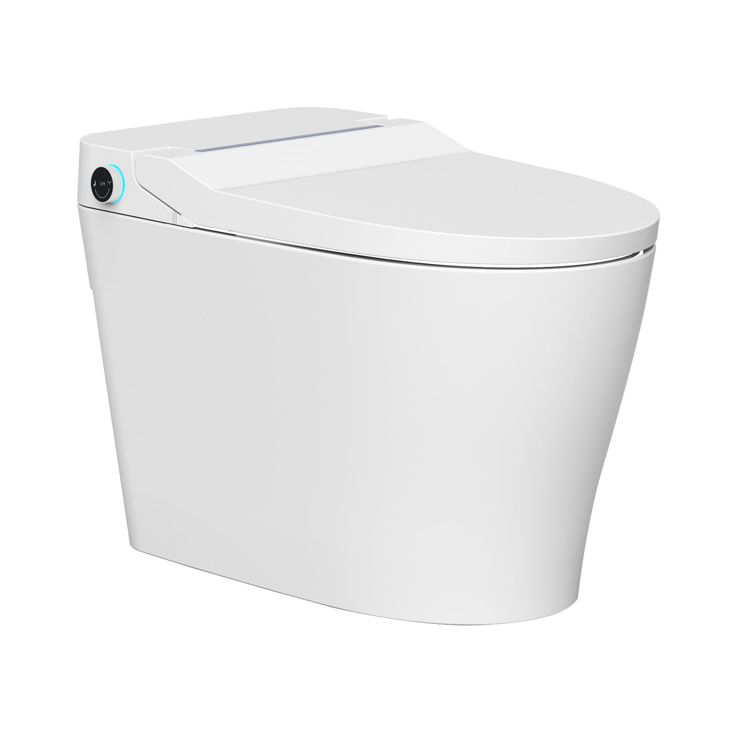 Smart Toilet with Bidet Built in, Foot Sensor Modern Bathroom Toilet Bidet Combo with Auto Flush, Bidet Warm Water, Heated Bidet Bidet Seat, Dryer, Night Light, Remote, Elongated (T20S)