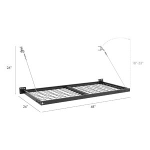 Armadillo Tough ARWS48B 2-Foot x 4-Foot Wall Mounted Shelf