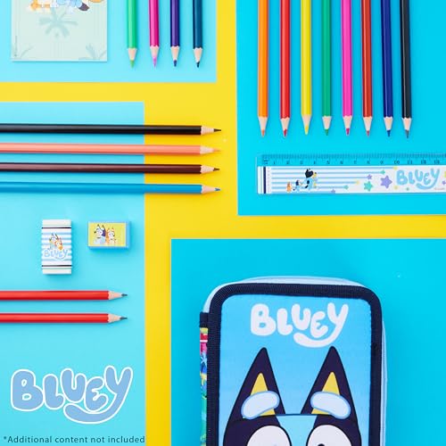 Bluey Filled Pencil Case with Stationery for Kids, School Supplies Coloring Pencils, Notepad - Gifts for Kids