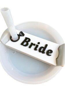 40 oz stanley topper bride wifey mrs name plate name tag (bride)