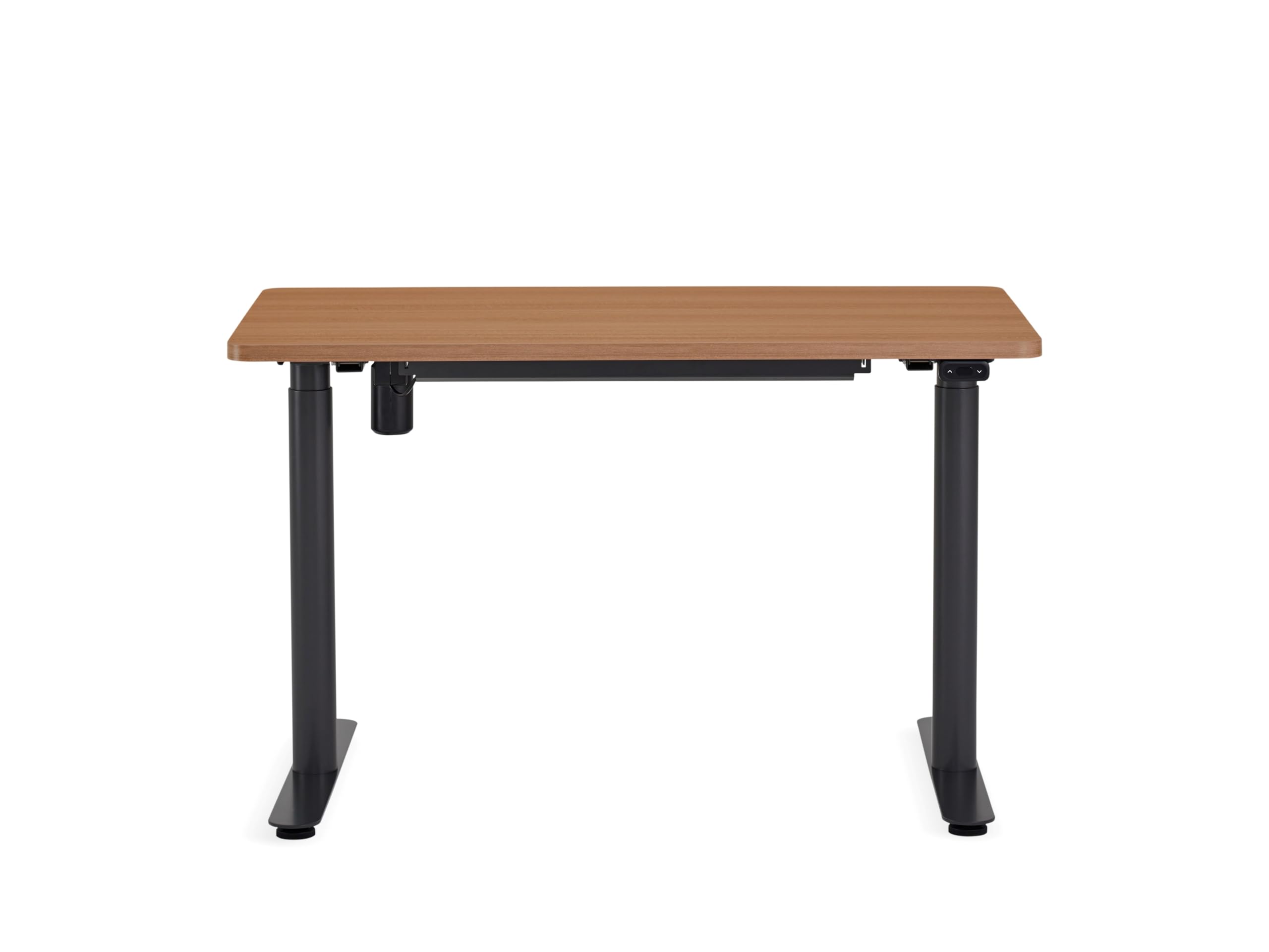 Steelcase AMQ Solo Sit-to-Stand Desk - Standing Adjustable Desk - Powerful Computer Standing Desk - Easy Assembly Computer Desk - Merle Base & Dark Oak Top