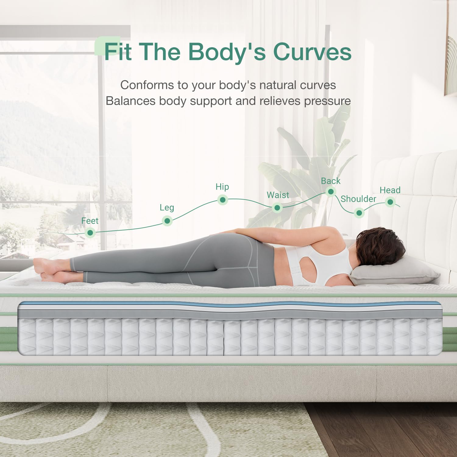 Novilla Full Size Mattress, 12 Inch Hybrid Mattress in a Box, Gel Inflation Memory Foam with Pocket Coils for a Cozy Night, Balance Support, Medium Firm Full Mattress, Pillow Top Mattress Full