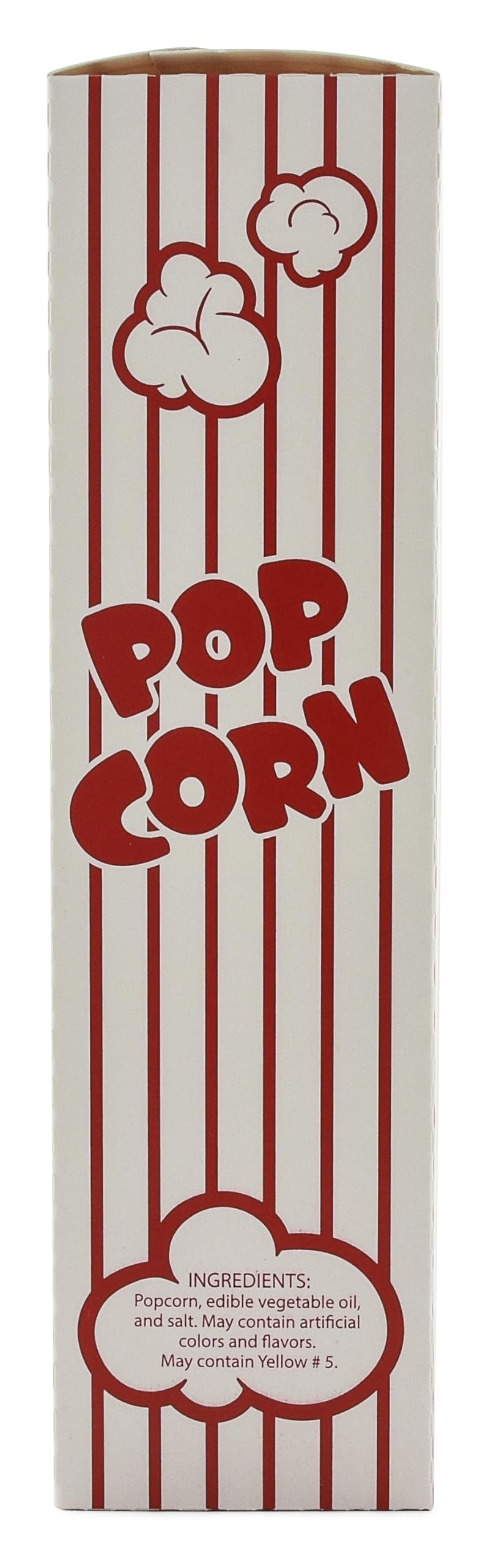 Snappy 3J Red and White Close Top Popcorn Boxes, 1.25 Oz, 25 Count