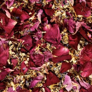 Flora & Bloom Biodegradable Confetti For 28 Guests | Dried Flowers (180g, 0.4lbs) | Wedding Confetti | Jasmine, Lavender & Rose Petals | Wedding Decorations