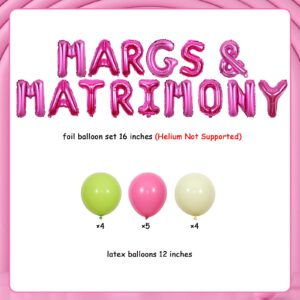 Wonmelody Margs and Matrimony Bachelorette Decorations Margs and Matrimony Balloon Banner Lime and Diamond Ring Balloon Mexican Fiesta Bridal Shower Carnival Cinco De Mayo Wedding Engagement Decor