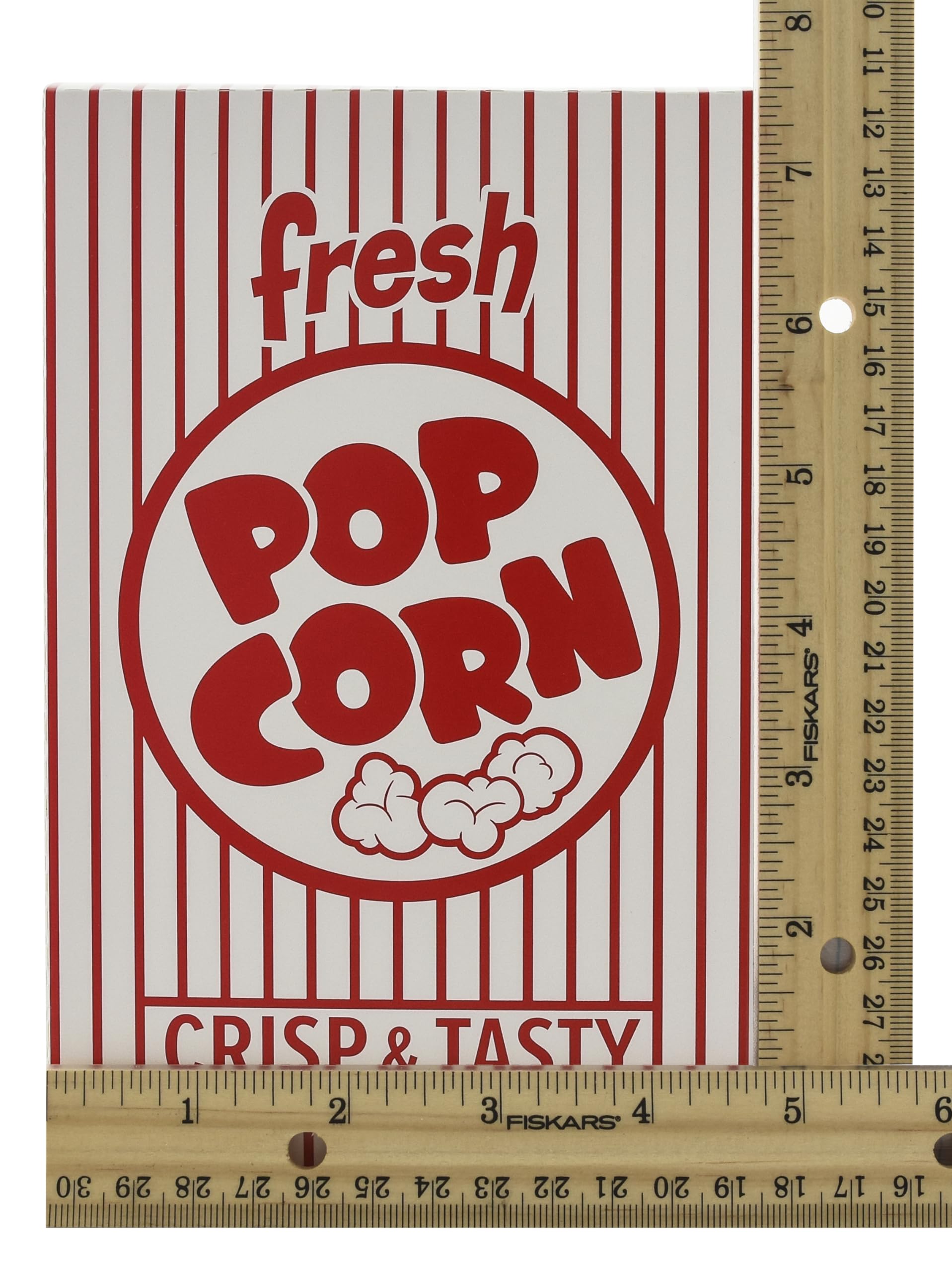 Snappy 3J Red and White Close Top Popcorn Boxes, 1.25 Oz, 25 Count