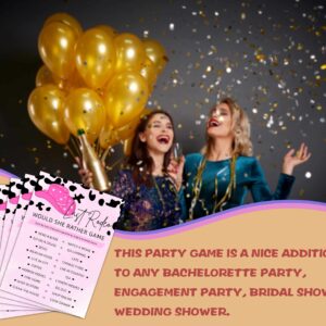 Last Rodeo Bachelorette Game - Nashville Cowgirl Bridal Shower Games - Would She Rather Wedding Shower Games Ideas - Country Engagement Party Games Supplies & Activities - 25 Game Cards(01)