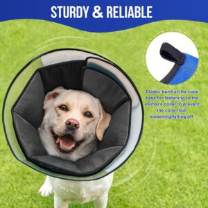 Soft Dog Cone Collar for Dogs After Surgery, OneTigris Adjustable Head Cone for Large Dogs, Neck Cone Alternative Elizabethan Dog Recovery Collars Prevent Licking (XL(Neck: 17.5"- 20.5"))