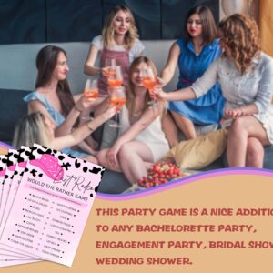 Last Rodeo Bachelorette Game - Nashville Cowgirl Bridal Shower Games - Would She Rather Wedding Shower Games Ideas - Country Engagement Party Games Supplies & Activities - 25 Game Cards(01)