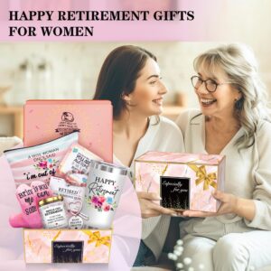 Retirement Gifts for Women 2024-Happy Retirement Gifts for Retirees，Teachers，Coworker，Nurses，Mom，Grandma，Unique Retired 20OZ Tumbler Gifts Ideas for Coworkers Office & Family