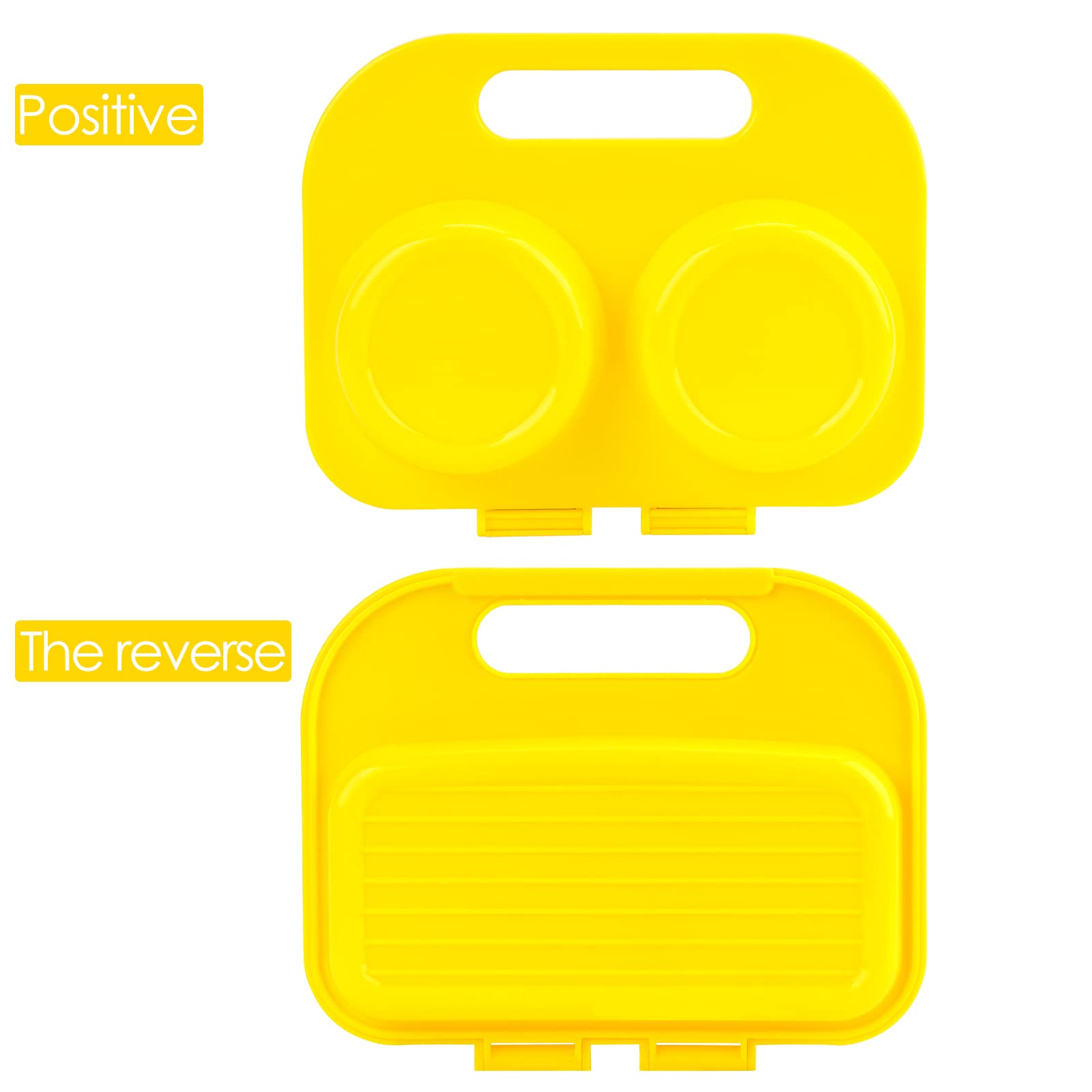 SHIDOW Egg Poacher, Microwave in Minutes, BPA Free for Quick and Healthy Breakfast, Microwave Egg Cooker, Microwave Maker for 2 Eggs, Dishwasher Safe(Yellow)