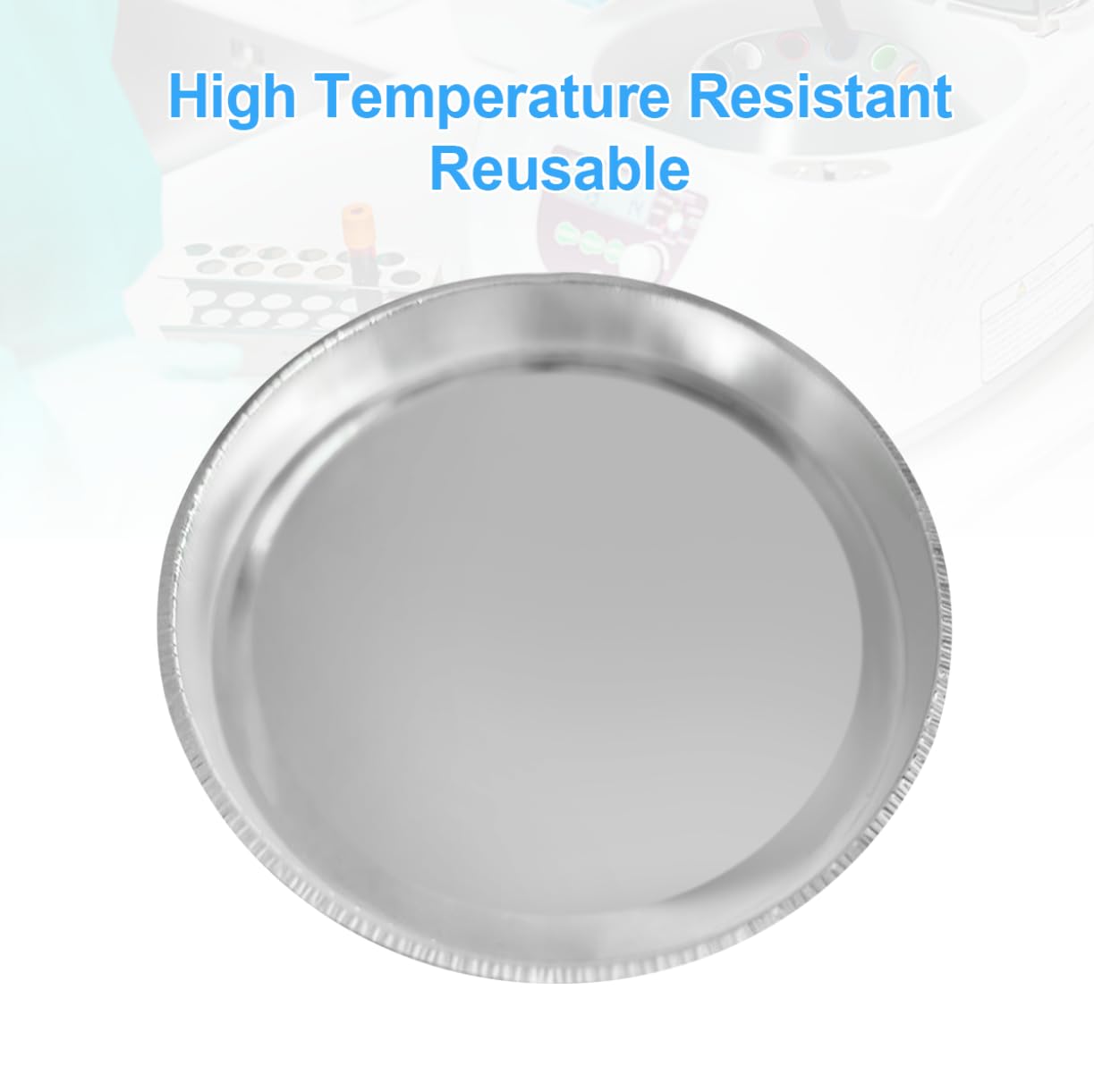 Aluminum Sample Pan for Laboratory Moisture Analyzers,102mm Disposable Aluminum Weighing Dishes, 80Pcs