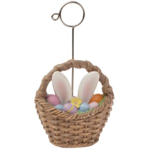 boston international easter place card holder table number holders menu label stands, 5", bunny ears basket