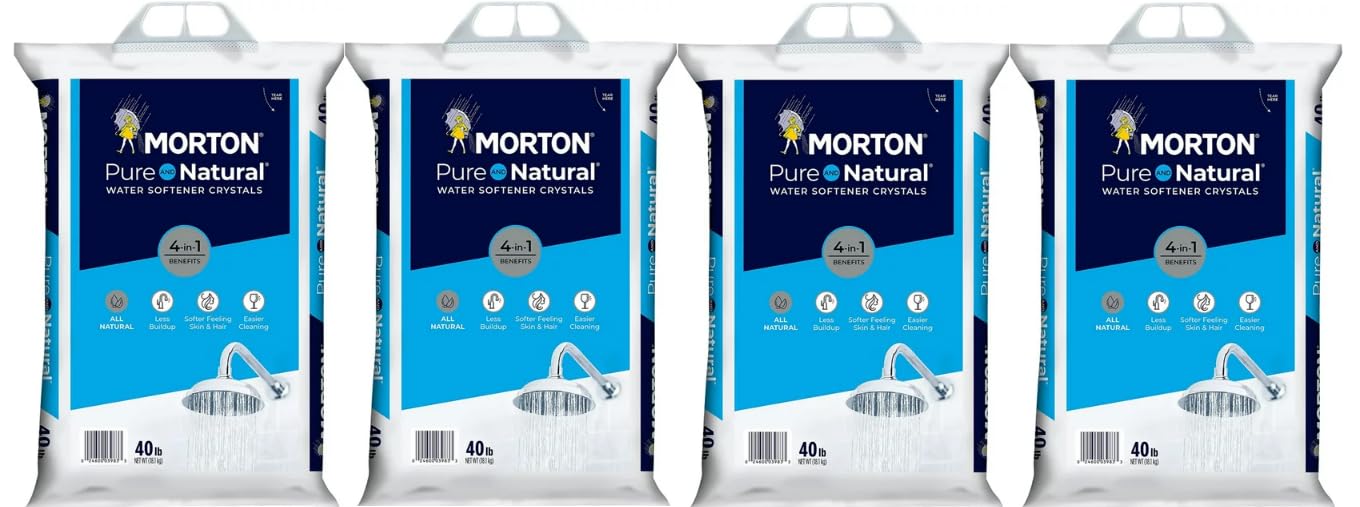 Generic Morton Salt Pure and Natural Water Softener Crystals, 40 Pounds (4 Pack)