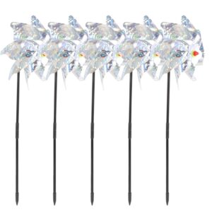 BESPORTBLE 25 Pcs Garden Windmill Bird Tool Garden Bird Windmill Bird Garden Decoration Sparkly Pin Wheel Windmills Outdoor Pinwheel Garden Supply Exquisite to Rotate Props Plastic