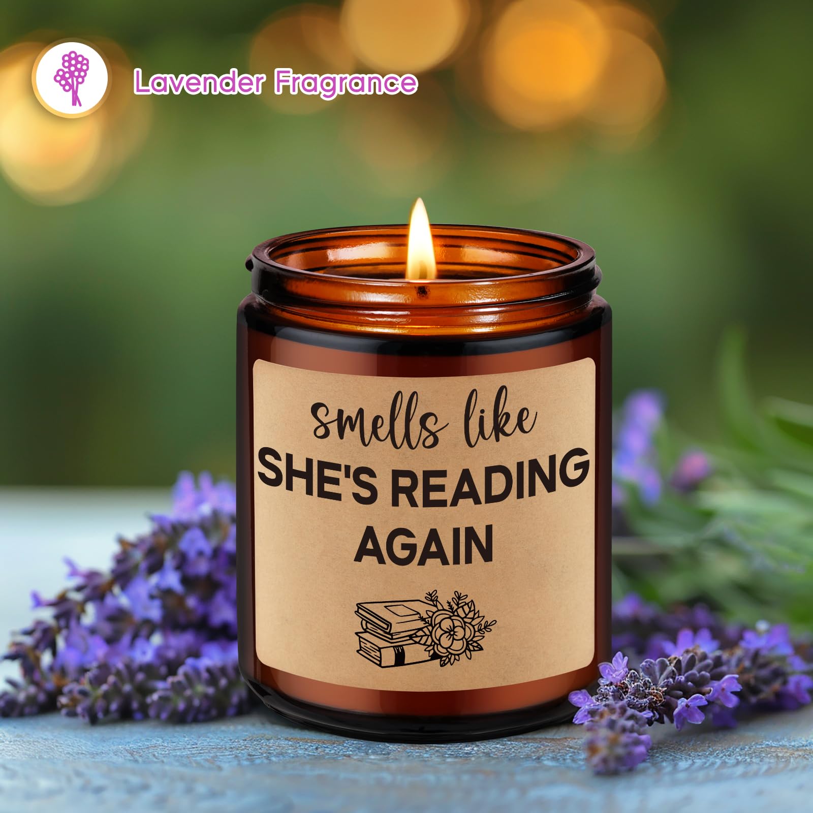 Miracu Book Lover Candle - Reading Accessories, Book Lovers Gifts - Thanksgiving, Christmas Book Themed Gifts for Book Lover, Reader Bookworm Librarian Teacher - Bookish Gifts for Women Her Friend