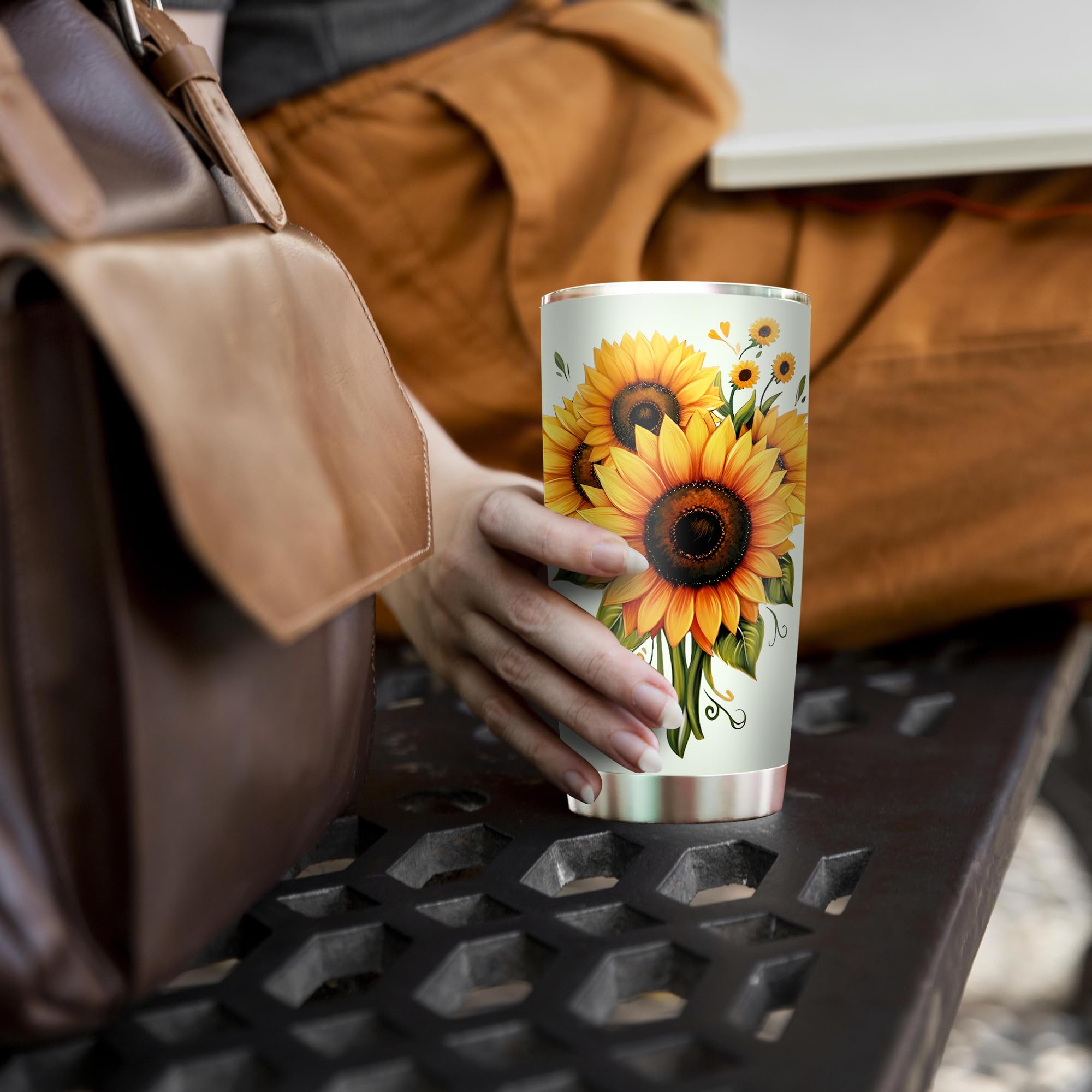 Best Mom Ever Mom Tumbler - Drinking Cup for Mom Gifts for Mom from Daughter Son Kids Mothers Day Cup - Worlds Best Mom Mug Mothers Birthday Sunflower Gifts for Women 20oz Stainless Steel Tumbler