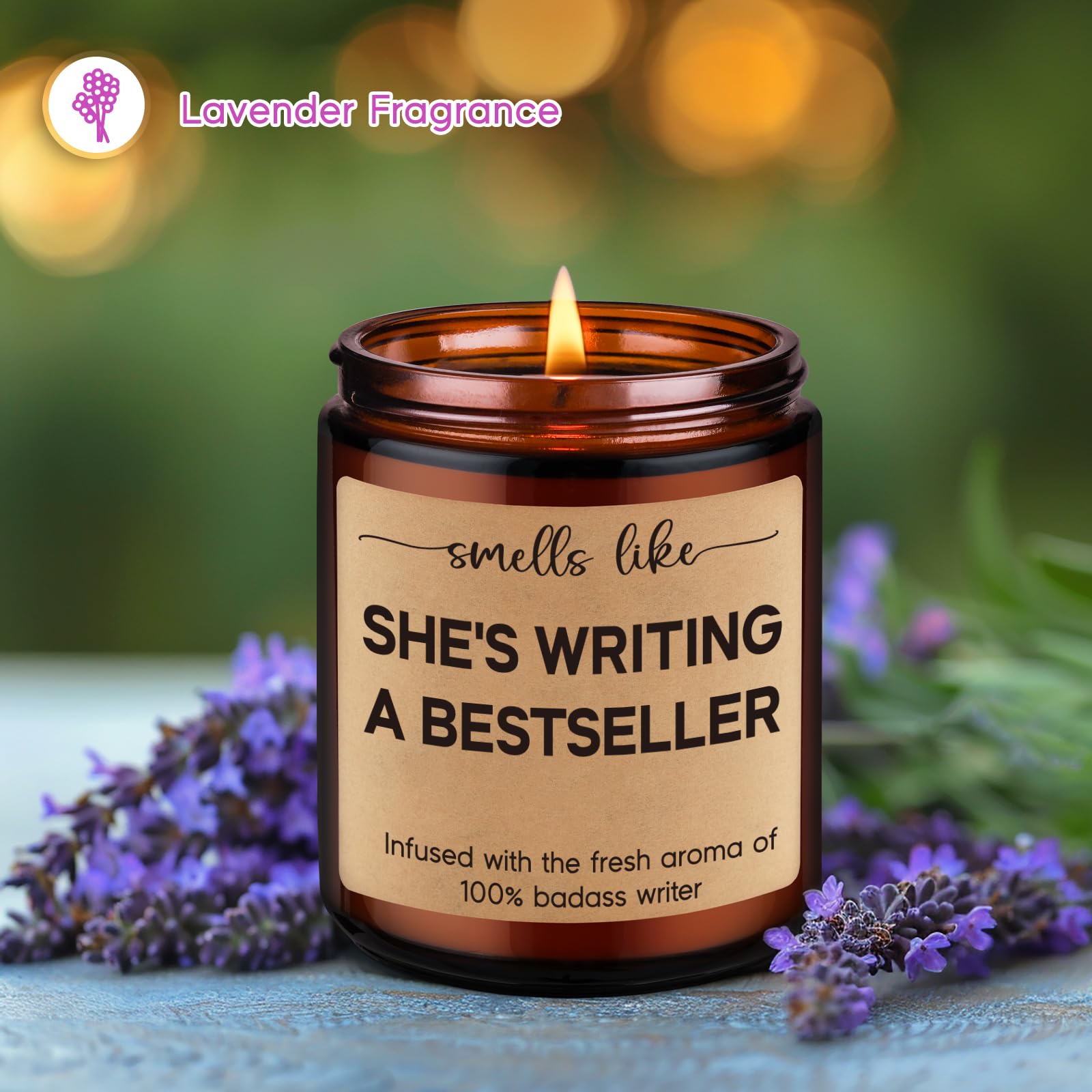 Miracu Writers Candle, Writing Writer Gifts for Women, Christmas Cool Gifts for Writers, Future Author Gifts, Funny Gifts for Novelist Scriptwriter Screenwriter, Writers Block Gifts, Gifts for Author