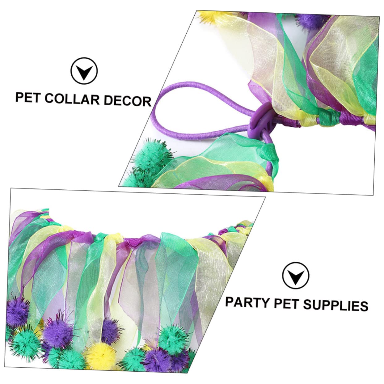 Beavorty 3 Pcs Pet Collar Comfortable Dogs Collar Carnival Cat Collar Wound Healing Cone Dog Surgery Collar Cat Elizabethan Collar Pet Carnival Collar Pet Neck Skirt Small Dog Polyester