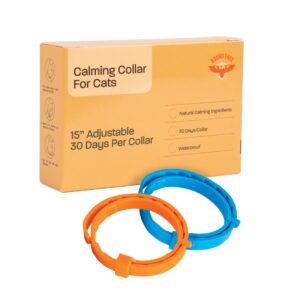 2 pack calming collar for cats - calming cat collar, cat pheromone collar, cat calming collar for anxiety - efficient relieve reduce stress relief for cats, ideal for meowing and anxiety reduction