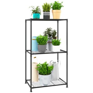 ZHAZHADI Storage Shelf 3 Tier Fixed Layer Spacing Metal Storage Rack Wire Shelving Unit Storage Shelves Metal 221Lbs Capacity 18" L x 12.8" W x 32.7" H for Pantry Closet Kitchen Laundry Black