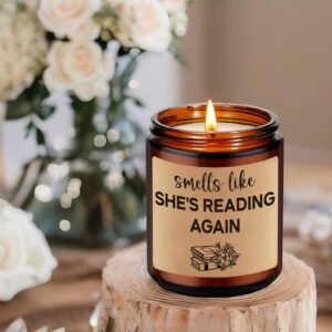 Miracu Book Lover Candle - Reading Accessories, Book Lovers Gifts - Thanksgiving, Christmas Book Themed Gifts for Book Lover, Reader Bookworm Librarian Teacher - Bookish Gifts for Women Her Friend