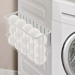 magnetic dryer ball holder for laundry room, dryer ball dispenser, magnetic lint bin for laundry room organization and storage, laundry dryer balls organizer, magnetic dryer ball basket (no balls)