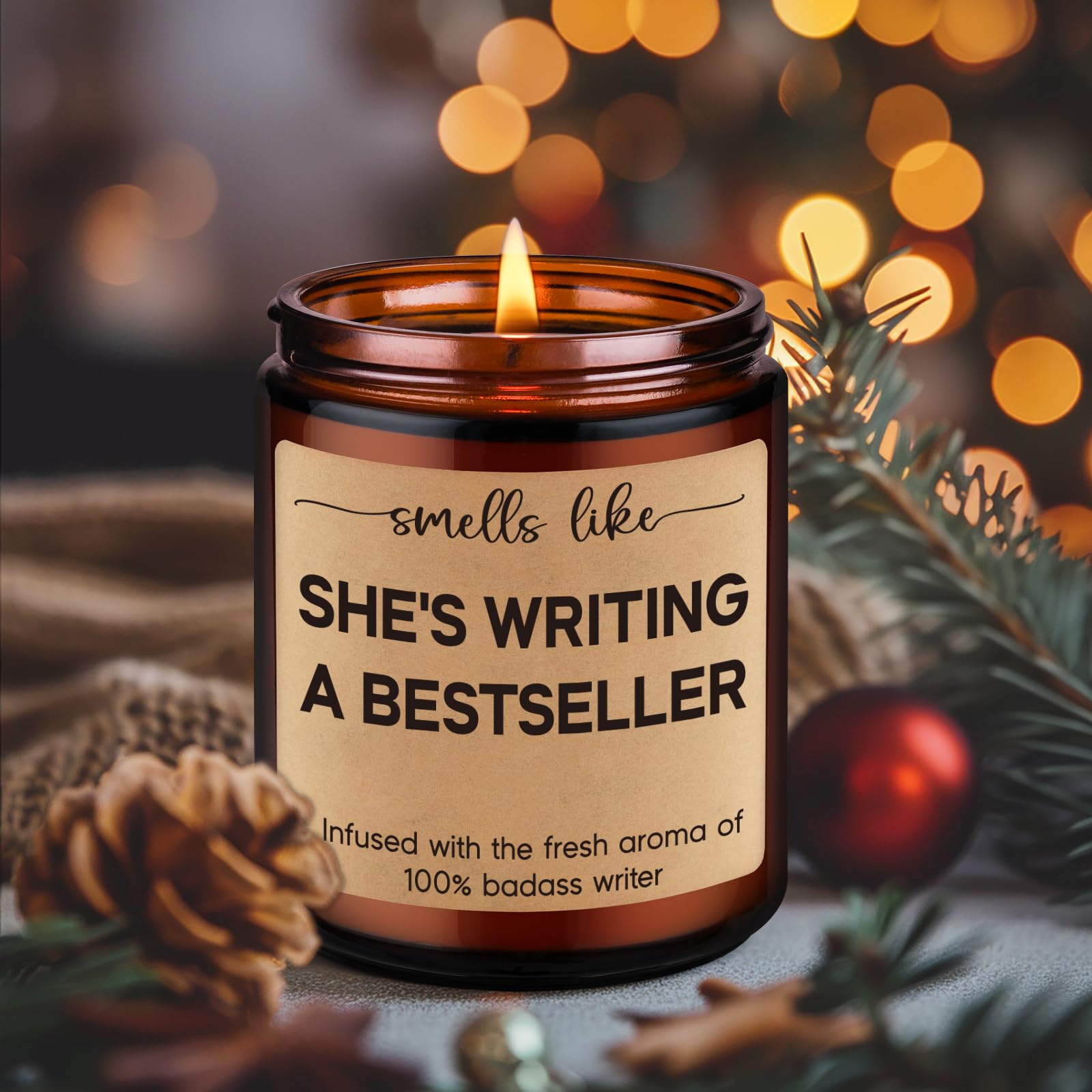 Miracu Writers Candle, Writing Writer Gifts for Women, Christmas Cool Gifts for Writers, Future Author Gifts, Funny Gifts for Novelist Scriptwriter Screenwriter, Writers Block Gifts, Gifts for Author