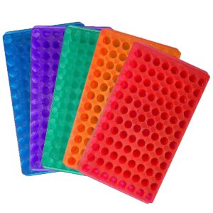 plastic tube rack，test tube with double panel 96 positions for 0.5ml-2ml microcentrifuge tubes and 1.8ml refrigerated tubes