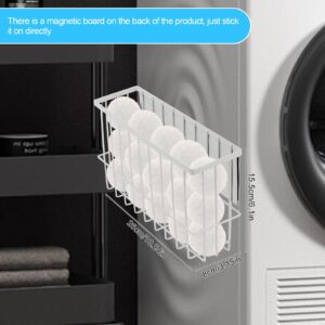 Magnetic Dryer Ball Holder for Laundry Room, Dryer Ball Dispenser, Magnetic Lint Bin for Laundry Room Organization and Storage, Laundry Dryer Balls Organizer, Magnetic Dryer Ball Basket (No Balls)