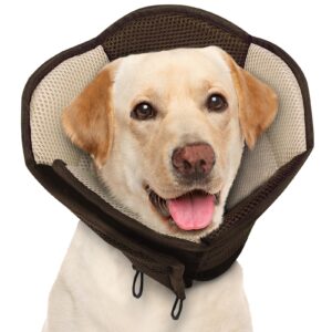 aofitee dog cone for dogs after surgery, soft dog cone collar for large medium small dogs, adjustable dog recovery collars & cones, breathable elizabethan collar for dogs to prevent licking wounds