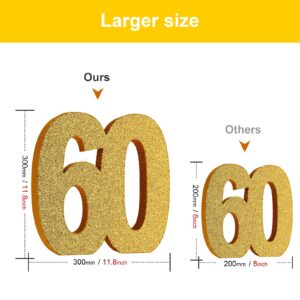 Usongshine Happy 60th Birthday Decorations Anniversary Decorations 60th Centerpiece Table Decorations for Men Women(30 * 30 * 3cm)