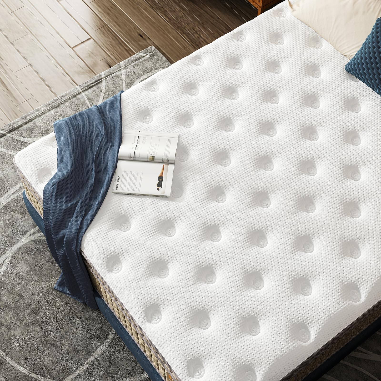 VISCOFLEX Twin Mattress, 10 Inch Twin Size Bed Mattress in a Box, Memory Foam and Pocket Innerspring Hybrid Mattress, Pillow Top Design for Pressure Relief and Support - Best Firmness Feel