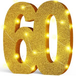 usongshine happy 60th birthday decorations anniversary decorations 60th centerpiece table decorations for men women(30 * 30 * 3cm)