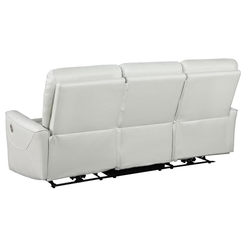 Coaster Home Furnishings Greenfield Upholstered Power Reclining Sofa Ivory