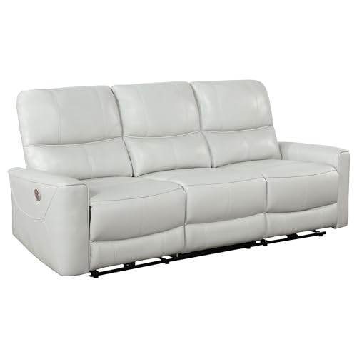 Coaster Home Furnishings Greenfield Upholstered Power Reclining Sofa Ivory