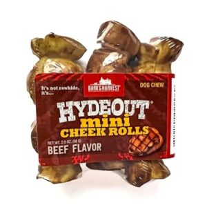 Superior Farms Pet Provisions Hydeout All-Natural Mini Cheek Rolls for Small Dogs, Beef Flavor, 3 Pack, 4.2oz / 120g