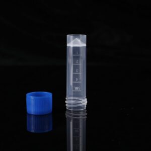 Yaphetss 24Pcs 5ml Plastic Test Tubes with Screw Caps Small Bottle Vial Storage Container Graduated Sample Bottles for Lab, Transparent, FBA-GUS0087638