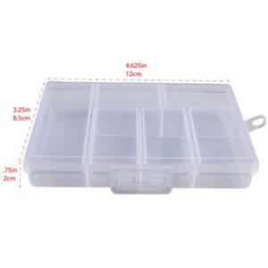 Craft County Small Clear Plastic Organizer – Store Craft Supplies, Beads, and Other Small Items – 6 Compartments