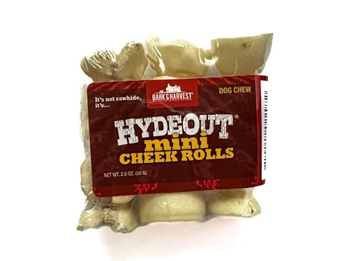 Superior Farms Pet Provisions Hydeout All-Natural Mini Cheek Rolls for Small Dogs, Natural Flavor, 3 Pack, 4.2oz / 120g