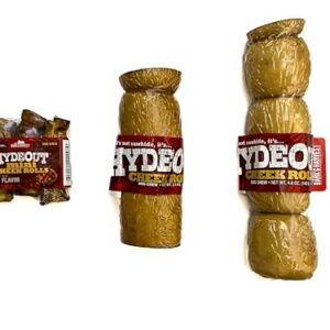 Superior Farms Pet Provisions Hydeout All-Natural Mini Cheek Rolls for Small Dogs, Beef Flavor, 3 Pack, 4.2oz / 120g