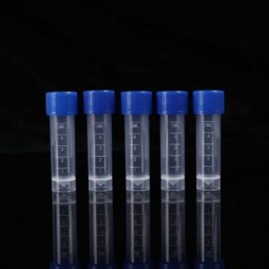 Yaphetss 24Pcs 5ml Plastic Test Tubes with Screw Caps Small Bottle Vial Storage Container Graduated Sample Bottles for Lab, Transparent, FBA-GUS0087638