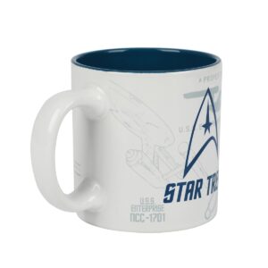 Star Trek The Original Series Property Of The USS Enterprise 16 Oz White Coffee Mug