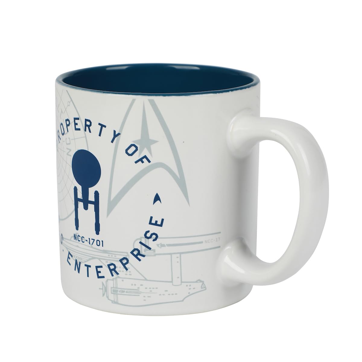 Star Trek The Original Series Property Of The USS Enterprise 16 Oz White Coffee Mug