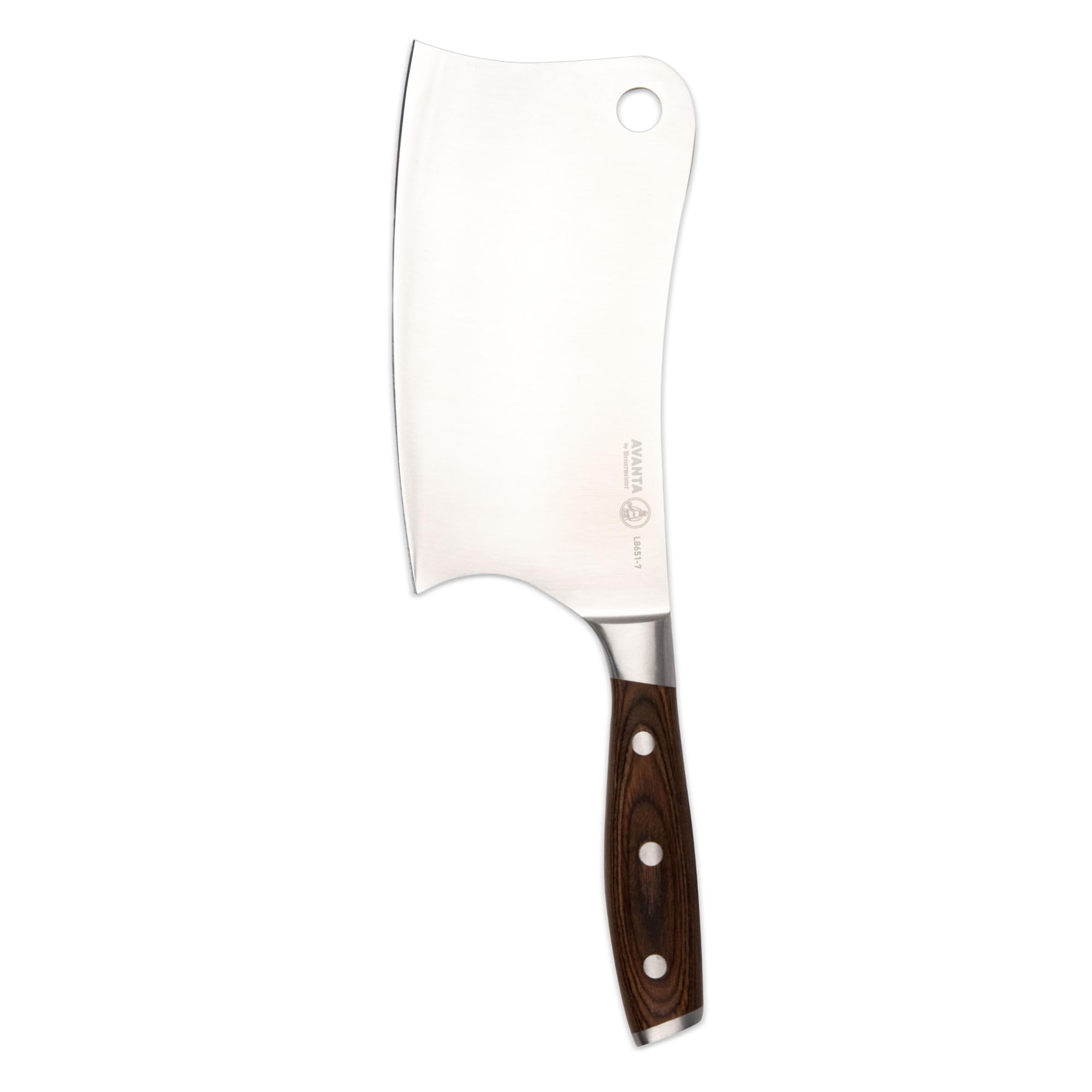 Messermeister Avanta 7” Heavy Meat Cleaver - German X50 Stainless Steel - Rust Resistant & Easy to Maintain